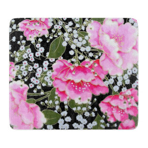 Peonies in Japanese Art Cutting Board