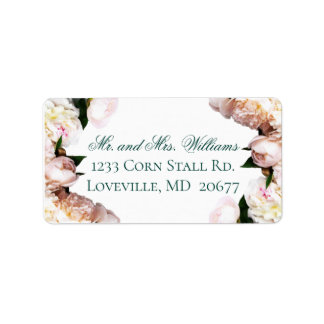 Peonies in Paris Return Address Labels