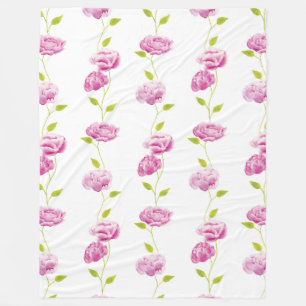Peonies in the Orangery Fleece Blanket