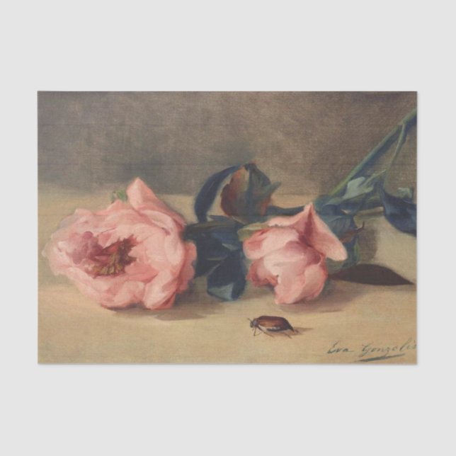 Peonies & June Bug by Eva Gonzales Tissue Paper (Front)