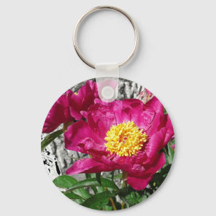 Peonies Key Ring