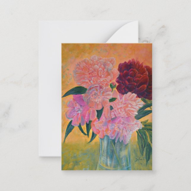Peonies Painting Card (Front)