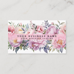 Peonies Peony Flowers Business Cards