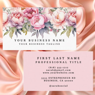 Peonies Peony Flowers Business Cards