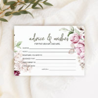 Peonies Pink Burgundy Floral Advice Wishes Wedding