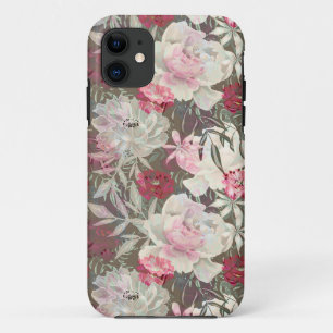 Peonies pink rose flowers flower garden bouquet iPhone 11 case