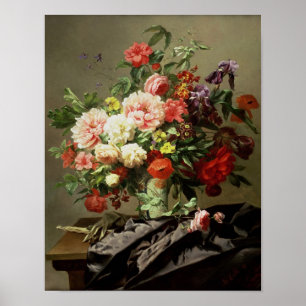 Peonies, Poppies and Roses, 1849 Poster
