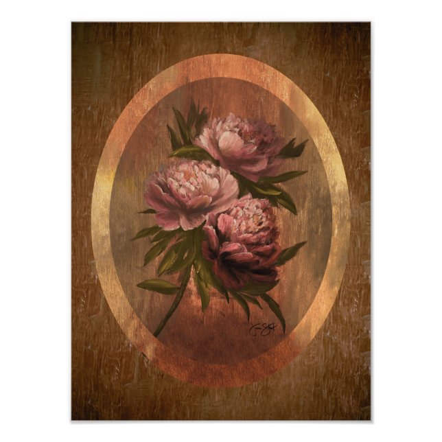 Peonies Poster 12x16 (Front)