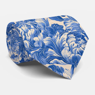 Peonies Print Best Man Floral Wedding Tie