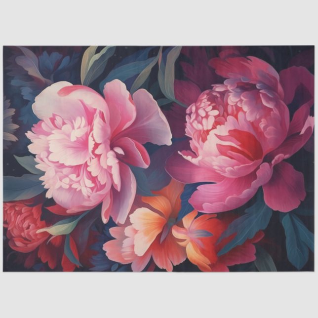 Peonies Series Design 15 Tissue Paper (Front)