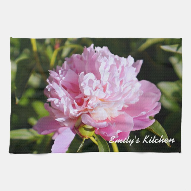 Peonies Tea Towel (Horizontal)