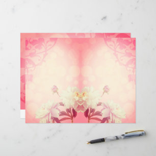 Peonies unlined journal scrapbook page