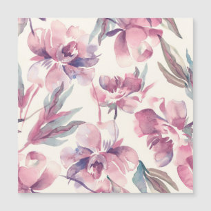Peonies watercolor: seamless floral background.