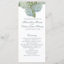 Peonies Wedding Program
