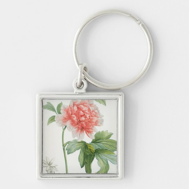 Peony, 1799 (colour stipple print) key ring (Front)
