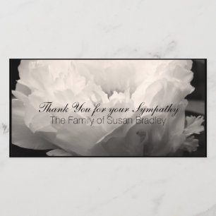 Peony 3 Sympathy Thank You Photo Card