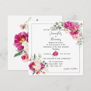 Peony and Rose Invitation