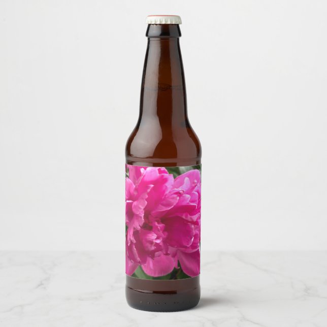 Peony Beer Bottle Label (Front)