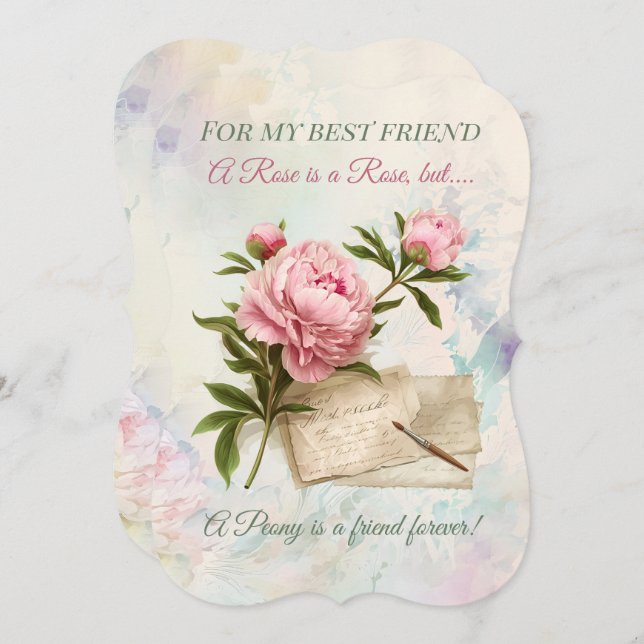 Peony Best Friend Birthday (Front/Back)