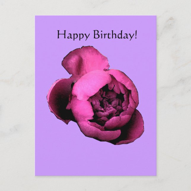 Peony Birthday Card (Front)