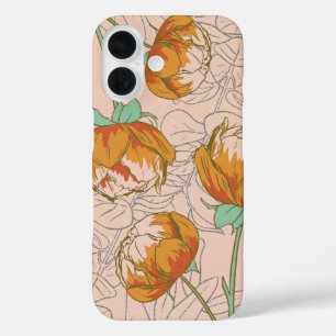 Peony Bloom Vintage Garden iPhone 16 Case