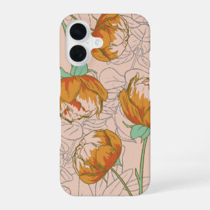 Peony Bloom Vintage Garden iPhone 16 Case