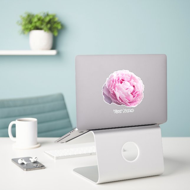 Peony Blossom Rose For Flower And Garden Lover (Laptop On Desk)