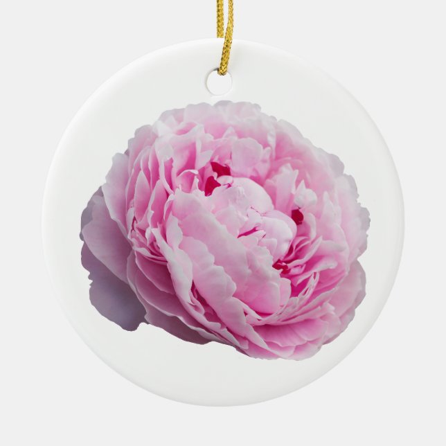 Peony Blossom Rose For Flower And Garden Lover Ceramic Ornament (Front)