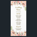 Peony Blush Pink and Gold Wedding Menu Cards<br><div class="desc">Peony Blush Pink and Gold Wedding Menu Cards - feature a beautiful text layout of printed gold and bronze decorated with peonies,  roses and greenery.</div>