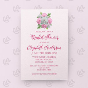 Peony Bouquet Bridal Shower Invitation