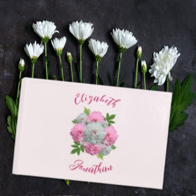 Peony Bouquet Wedding Guest Book (Creator Uploaded)