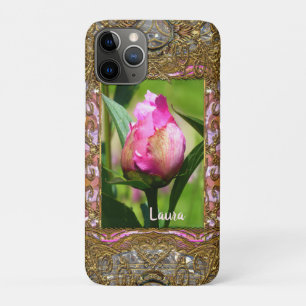 Peony Bud Monogram iPhone 11 Pro Case