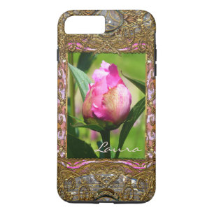 Peony Bud Monogram Girly VII iPhone 8 Plus/7 Plus Case
