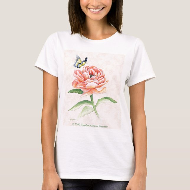 Peony & Butterfly T-Shirt (Front)