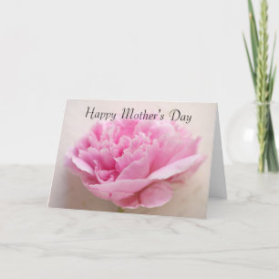 Peony closeup Mother's Day Card