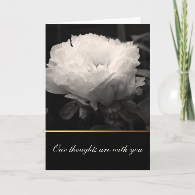 Peony Condolences Greeting card (Front)
