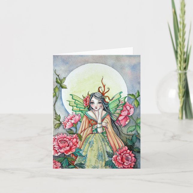 Peony Dawn Fairy - Blank Card (Front)