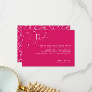 Peony Elegance Wedding Enclosure Card