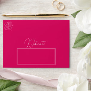 Peony Elegance Wedding Envelope
