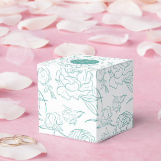 Peony Elegance Wedding Favour Box