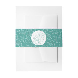 Peony Elegance Wedding Invitation Belly Band
