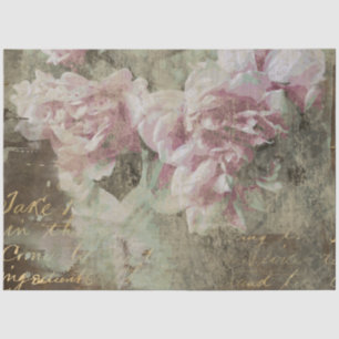 ** Peony Floral AR23 Decoupage Vintage Victorian Tissue Paper