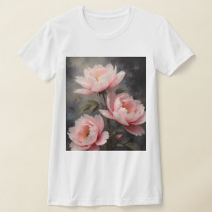 Peony Floral Artwork T-Shirt