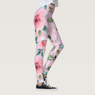 peony floral leggings