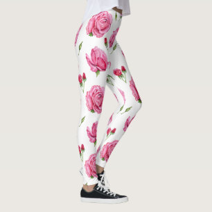 peony floral leggings
