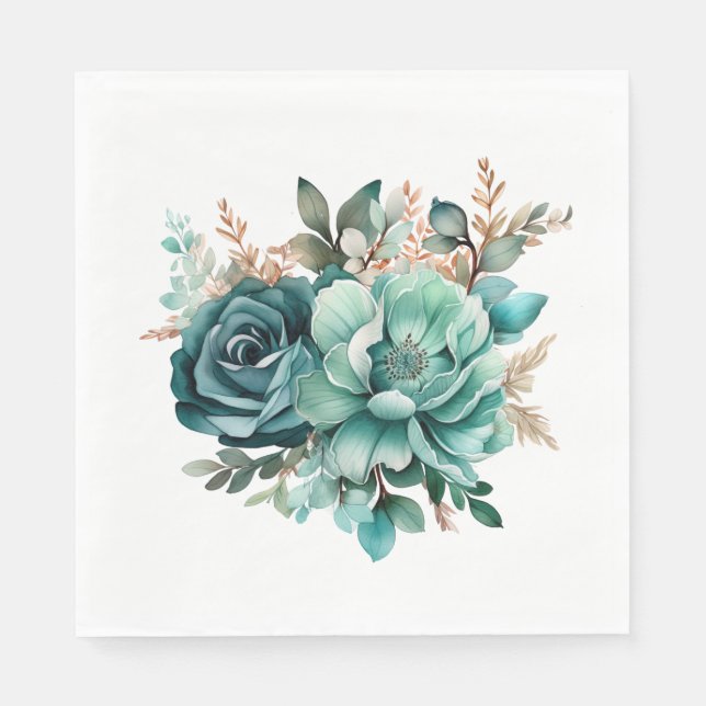 Peony Floral Napkin (Front)
