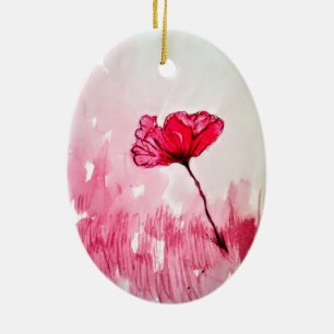 Peony Flower Ceramic Ornament
