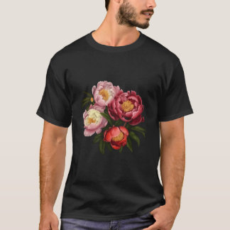 Peony Flower Floral Bouquet Blossom T-Shirt