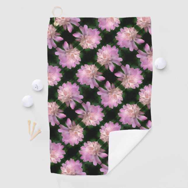 Peony Flower In Bloom Nature Pattern     Golf Towel (InSitu)