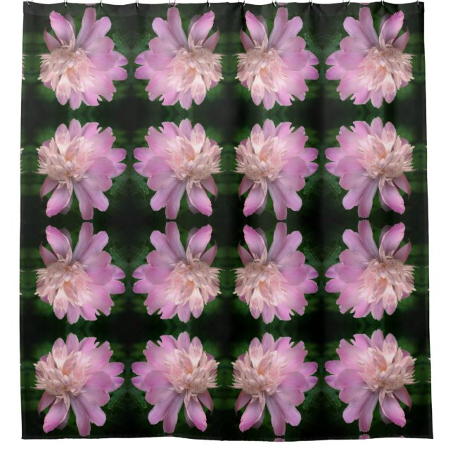 Peony Flower In Bloom Nature Pattern   Shower Curtain (Front)